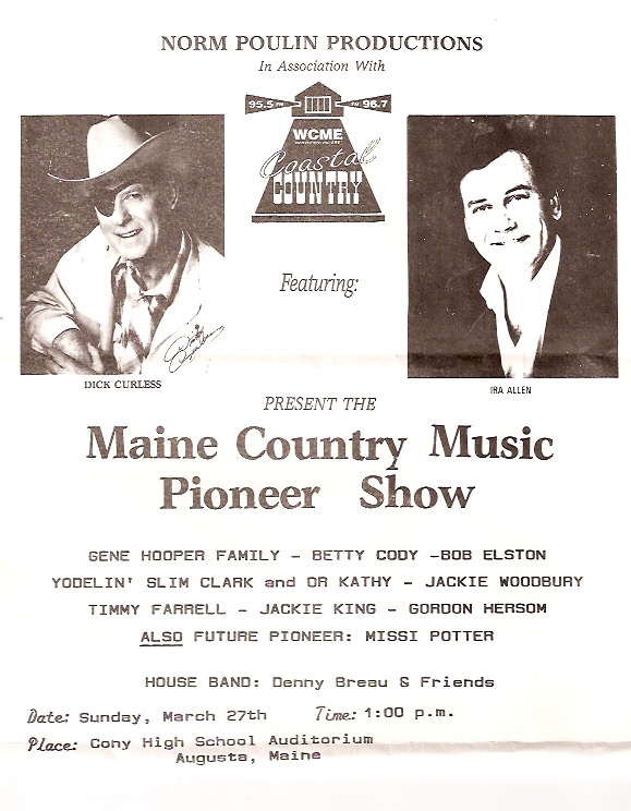 Ira and his long time hero - Dick Curless performing in Maine