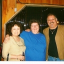 Sharleen Hooper & Denny Breau with fan at 2009 Maine Pioneer Show