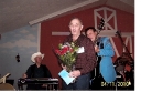 Norm Poulin (the producer) of the Pioneer Show for 25 years receives roses